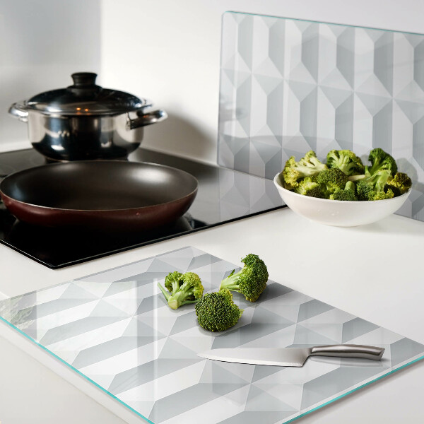 Planche à découper verre Géométrie du cube 3D