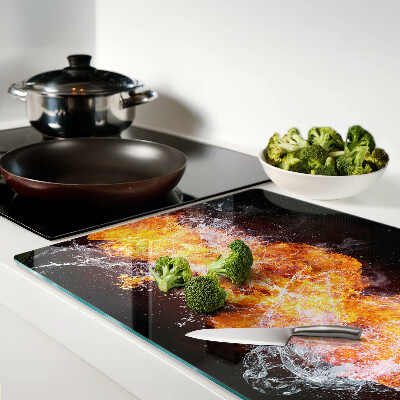 Planche à découper verre Le feu et l'eau