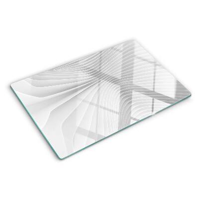 Planche à découper verre Vagues et lignes dans des tons de gris