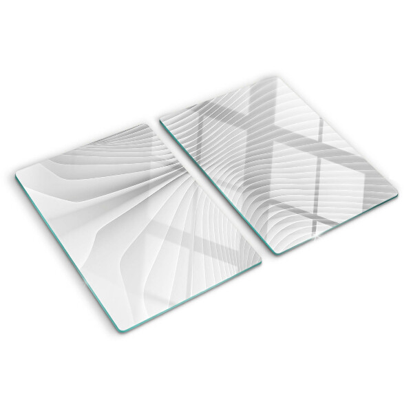 Planche à découper verre Vagues et lignes dans des tons de gris