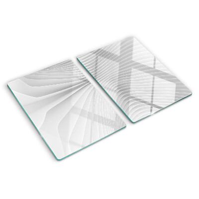 Planche à découper verre Vagues et lignes dans des tons de gris