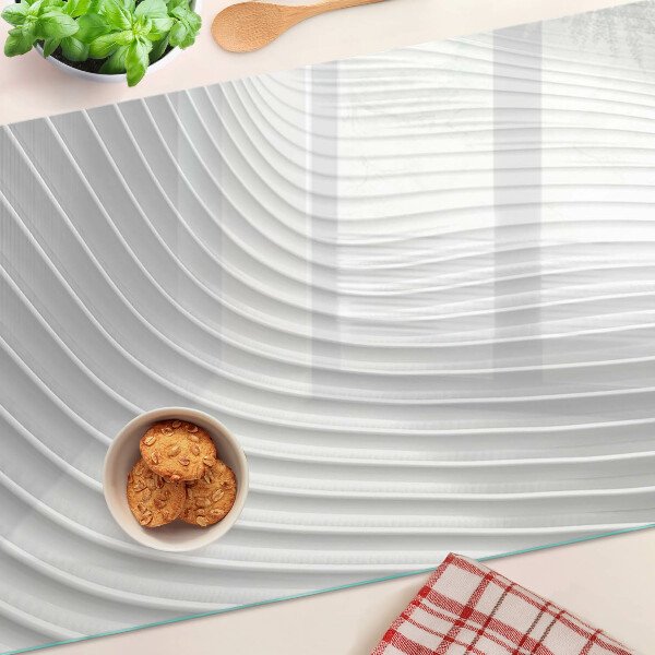 Planche à découper en verre Vagues et lignes dans des tons de gris