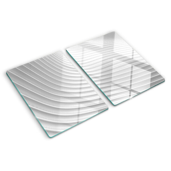Planche à découper en verre Vagues et lignes dans des tons de gris