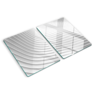 Planche à découper en verre Vagues et lignes dans des tons de gris