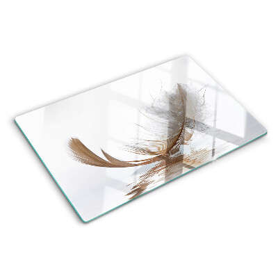 Planche à découper verre Une plume contre l'eau