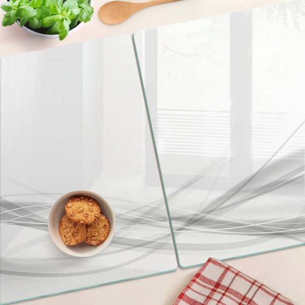 Planche à découper verre Lignes et vagues abstraites