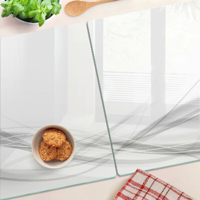 Planche à découper verre Lignes et vagues abstraites