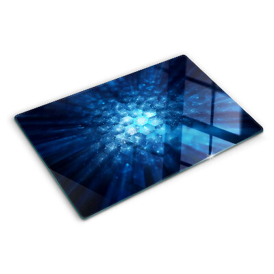 Planche à découper verre Rayons de lumière bleue