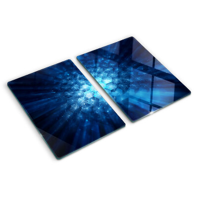 Planche à découper verre Rayons de lumière bleue