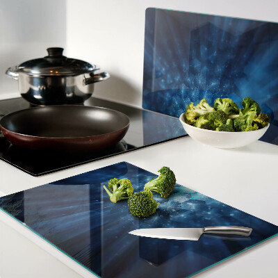 Planche à découper verre Rayons de lumière bleue