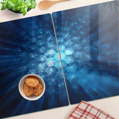 Planche à découper verre Rayons de lumière bleue