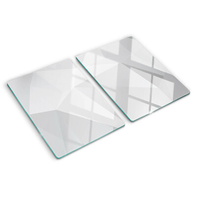 Planche à découper en verre Formes géométriques dans des tons de gris