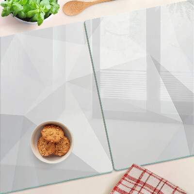 Planche à découper en verre Formes géométriques dans des tons de gris