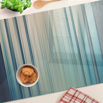 Planche à découper verre Lignes abstraites dans des tons de bleu