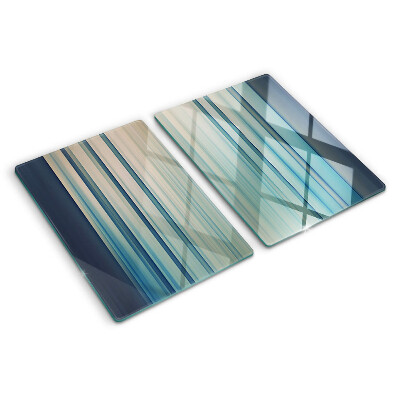 Planche à découper verre Lignes abstraites dans des tons de bleu