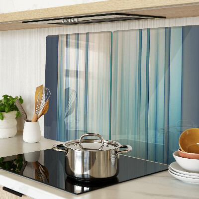 Planche à découper verre Lignes abstraites dans des tons de bleu