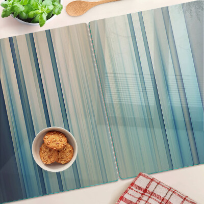 Planche à découper verre Lignes abstraites dans des tons de bleu