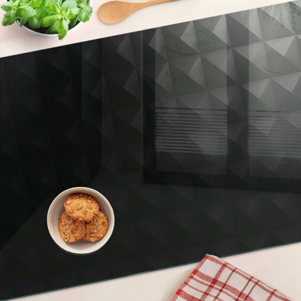 Planche à découper verre Motifs géométriques dans les tons de noir