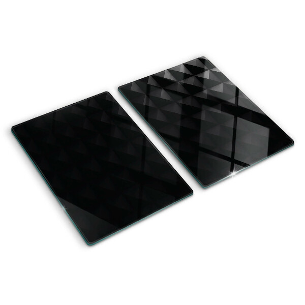 Planche à découper verre Motifs géométriques dans les tons de noir