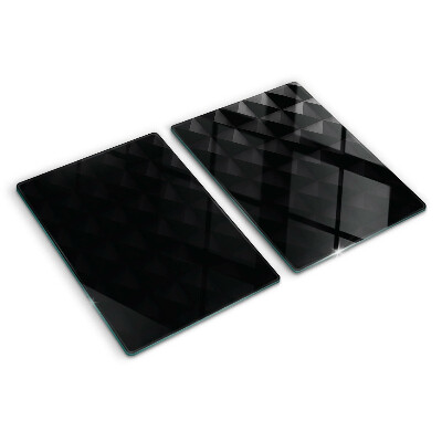 Planche à découper verre Motifs géométriques dans les tons de noir