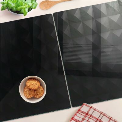 Planche à découper verre Motifs géométriques dans les tons de noir