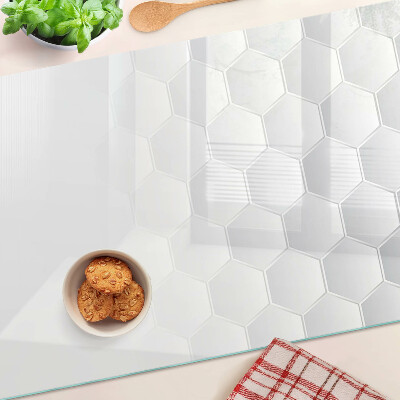 Planche à découper verre Motif hexagonal
