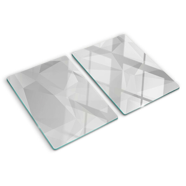 Planche à découper en verre Géométrie en nuances de gris