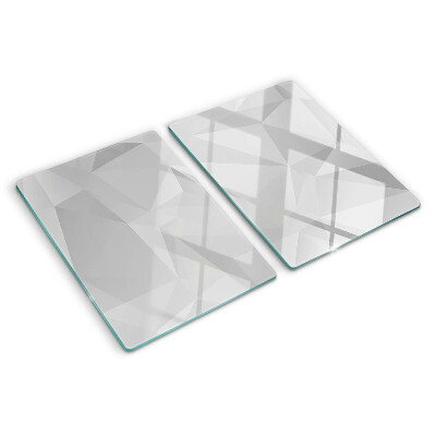 Planche à découper en verre Géométrie en nuances de gris