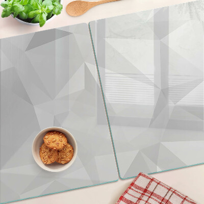 Planche à découper en verre Géométrie en nuances de gris