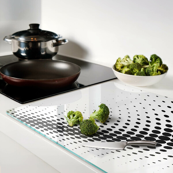 Planche à découper en verre Motif à pois