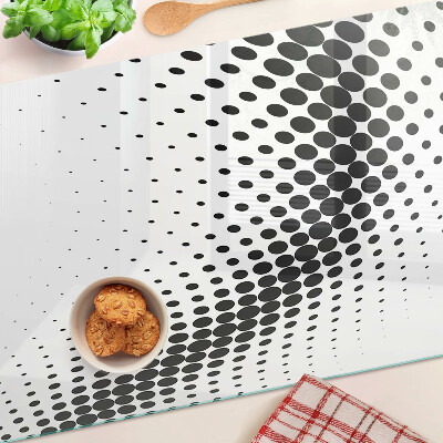 Planche à découper en verre Motif à pois