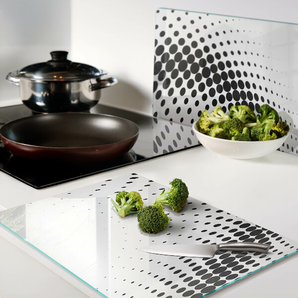 Planche à découper en verre Motif à pois