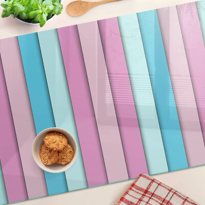 Planche à découper en verre Géométrie aux couleurs pastel