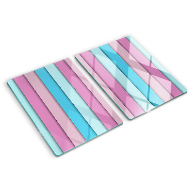 Planche à découper en verre Géométrie aux couleurs pastel