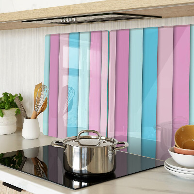 Planche à découper en verre Géométrie aux couleurs pastel