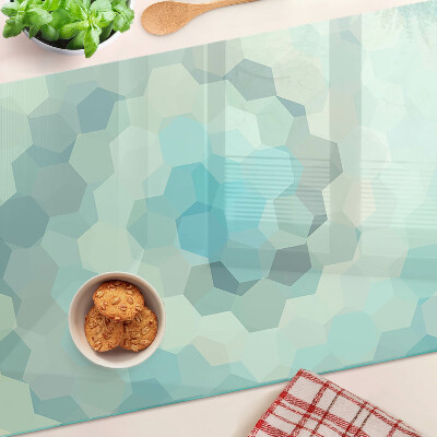 Planche à découper verre Formes géométriques dans les tons de bleu