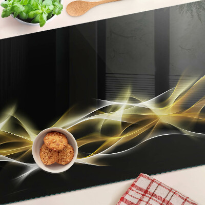 Planche à découper verre Une vague de lumière aux nuances d'or