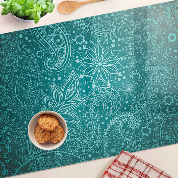 Planche à découper en verre Motif cachemire