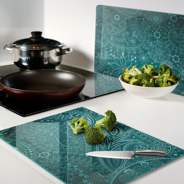 Planche à découper en verre Motif cachemire