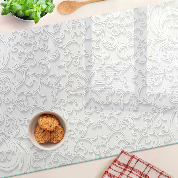 Planche à découper verre Motif floral avec des vagues