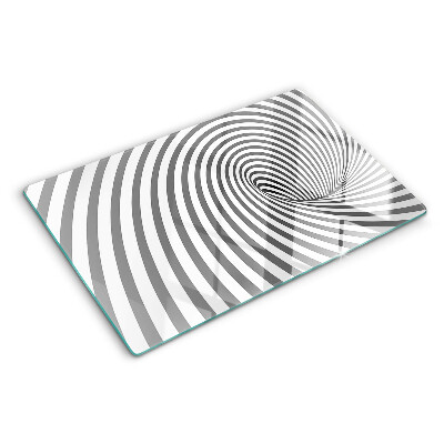 Planche à découper en verre Motif en spirale optique