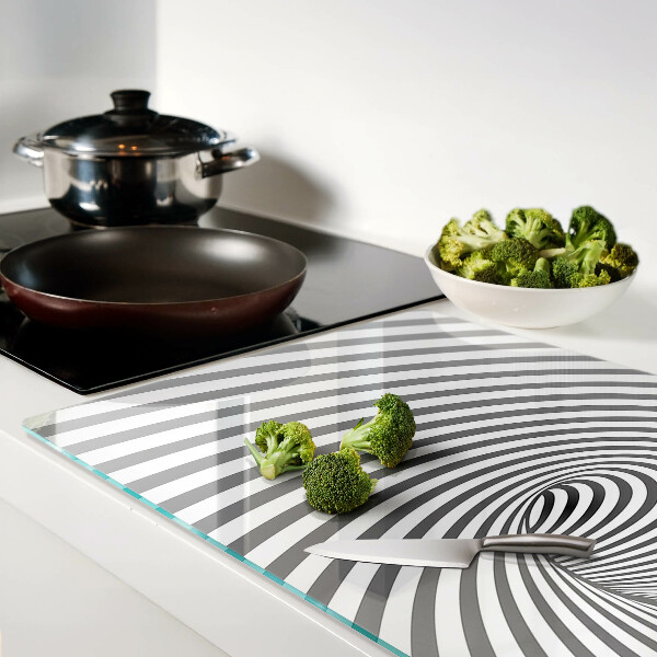 Planche à découper en verre Motif en spirale optique
