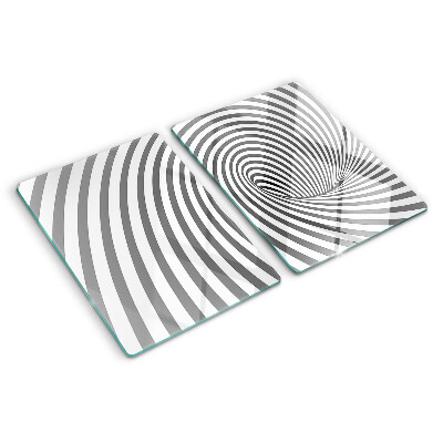 Planche à découper en verre Motif en spirale optique