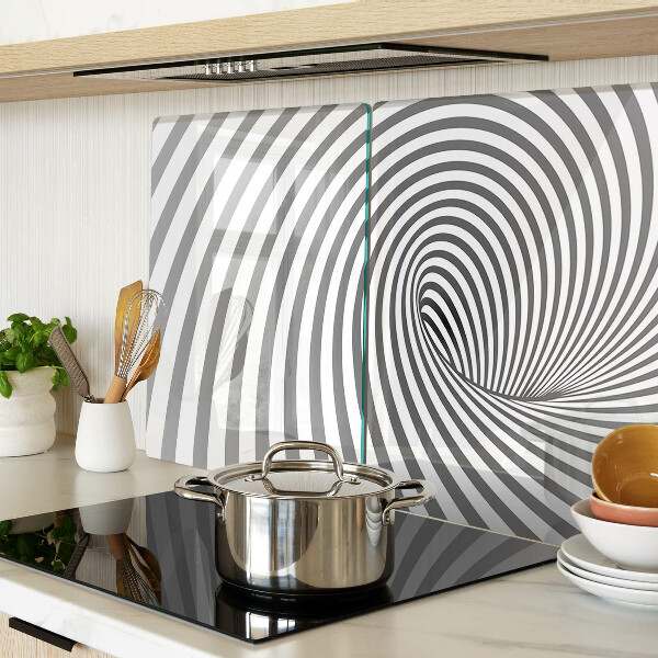 Planche à découper en verre Motif en spirale optique