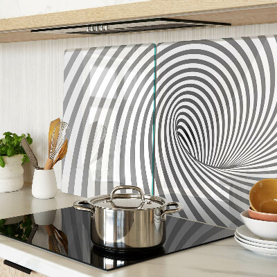 Planche à découper en verre Motif en spirale optique