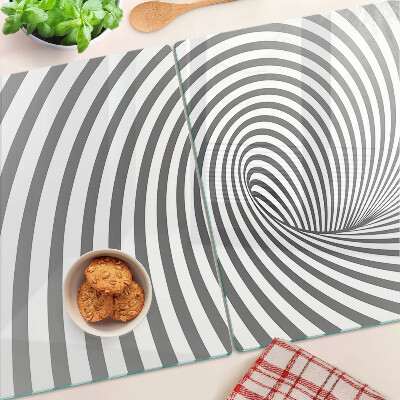 Planche à découper en verre Motif en spirale optique