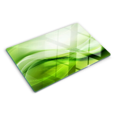 Planche à découper verre Ondes et dégradés verts