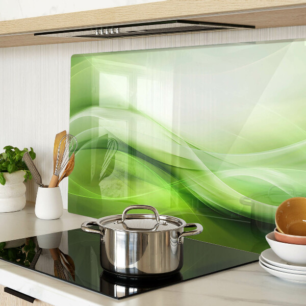 Planche à découper verre Ondes et dégradés verts