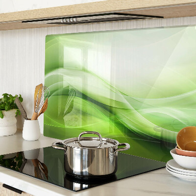 Planche à découper verre Ondes et dégradés verts
