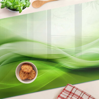 Planche à découper verre Ondes et dégradés verts
